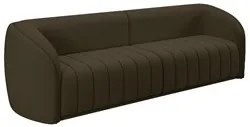 Sofá Living Decorativo 4 Lugares 332cm Meris M22 Veludo Marrom - Mpoze