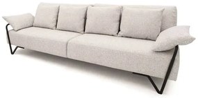 Sofa Lubeck 4 Lugares cor Cinza com Pés Pretos 260 cm - 67298 Sun House