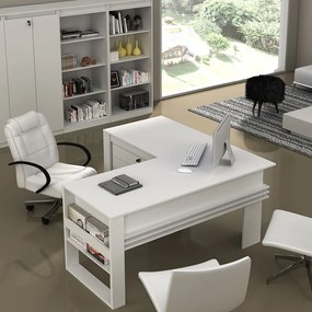 Mesa Angular para Escritório Home Office ME4145 MDP Branco G69 - Gran Belo