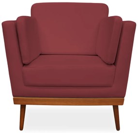 Poltrona Decorativa Siena Veludo Bordo