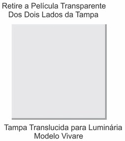 Tampa Quadrada 16cm Branco P/ Lustre Tampa Luminaria 2x16x16cm Tp-6004