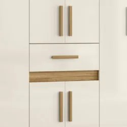 Guarda Roupa Casal 165cm 8 Portas Parla Freijó/Off Z17 - Mpozena