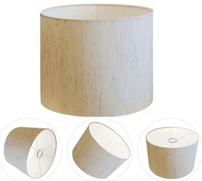 Cúpula Abajur Cilíndrica Cp-8011 Ø30x21cm Linho Bege