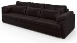 Sofá Retrátil 4 Lugares Para Sala 332cm Dijon Couro Bordô S07 - Mpozen