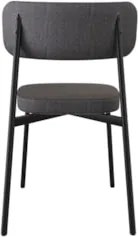 Cadeira de Jantar Estofada Kit 6 Ella M25 Linho Grafite/Preto - Mpozen