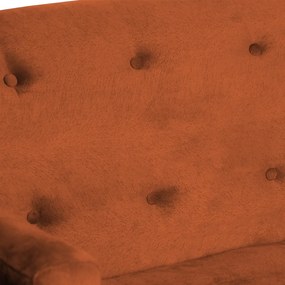 Namoradeira Bruna 1,20 m 2 Lugares Pés Palito Suede Telha