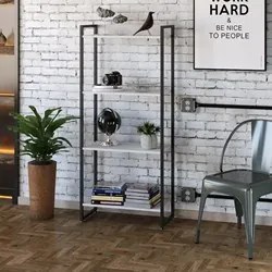 Estante Livreiro Dynamica Industrial 60cm 4 Prateleiras C08 Branco Che