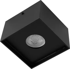 Plafon Sobrepor Aluminio Gu10 4W 7,50Cm - PRETO