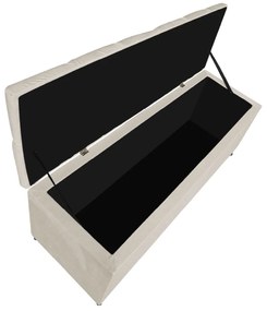 Calçadeira Estofada Liverpool 90 cm Solteiro Suede Bege - ADJ Decor