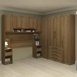 Guarda Roupa Queen Modulado CP05 Delphi Avelã L01 - Mpozenato