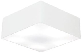 Plafon Quadrado Md-3001 Cúpula em Tecido 12/35x35cm Branco - Bivolt