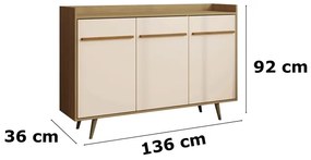 Aparador Buffet Quartzo Cinamomo Off White - Bechara Móveis