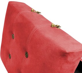 Puff Baú Decorativo Caribe 50x40cm Suede Vermelho - Sheep Estofados - Vermelho