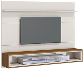 Home Suspenso Decorativo 218cm com Espelho Reyna Off White/Freijó G29 - Gran Belo