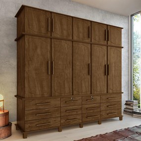 Guarda Roupa 10 Portas e 12 Gavetas Nicolau Malbec G37 - Gran Belo