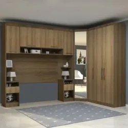 Guarda Roupa Casal Modulado CP04 Delphi Avelã L01 - Mpozenato