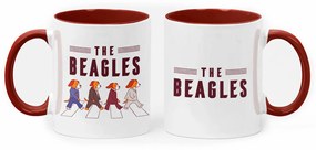 Caneca The Beagles Geek Nerd Branca e Marrom