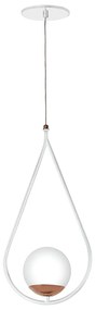 Pendente Gota C/ Globo 23X12X47Cm Metal E Vidro 1 X G9 Globo Ø12Cm|Old... (GRAFITE / CROMADO, FOSCO)