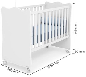 Kit Berço e Cômoda Infantil 4 Gavetas Brilhar Q01 - ADJ Decor