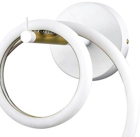 Arandela Ellos 02 Argolas Magnéticas 31X34X30Cm Led 20W 3000K Bivolt B... (Branco / Champanhe)