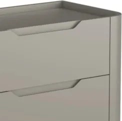 Mesa Cabeceira Para Quarto 68cm Kit 2 Blen Grigio/Preto I06 - Mpozenat