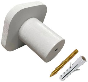 Gancho Suporte Decorativo de madeira Amor Branco 6x6x5 cm - D'Rossi