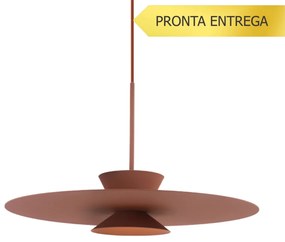 Pendente Tule Ø60X25Cm 1Xmr16 - Usina 25120/60 (TC-F - Terracota Fosco, Igual a Cor 1)