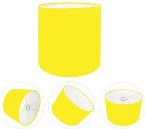 Cúpula Abajur Cilíndrica Cp-8005 Ø18x18cm Amarelo