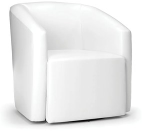 Poltrona Decorativa Base Giratória Kit 2 Stella Max Sintético PU D03 - D'Rossi - Branco