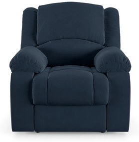 Poltrona do Papai Reclinável Sala de Cinema Madrid Power Elétrica Massagem USB Veludo Azul  G23