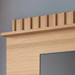 Estante Painel Para TV 70 Pol 200cm Ripado Artist H01 Off White/Freijó
