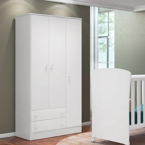 Guarda Roupa Infantil 3 Portas e 2 Gavetas Brilhar Q01 - ADJ Decor