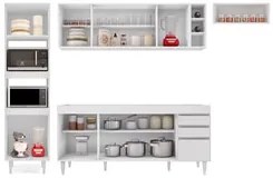 Armário de Cozinha Modulada 5 Peças CP16 Balcão Branco - Lumil