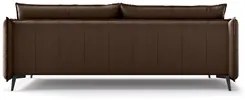 Sofá Living 3 Lugares para Sala de Estar 200cm Dojin L07 Couro Café -