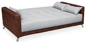 Sofá-Cama 2,00 m  3 Lugares Luxury - Linho Cinza Compose Whisky