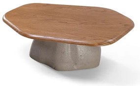 Mesa Centro Alta Zian Amêndoa Base Concreto Corda - 78950 Sun house