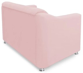Namoradeira Cecilia 2 Lugares Suede Rosê 1,20 m Decorativa Sala Recepção