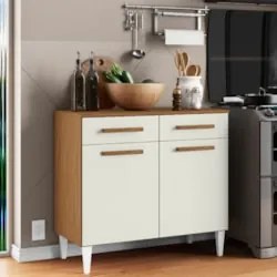 Balcão de Cozinha Com Tampo 91cm Hanna Atacama/Off White A15 - Mpozena