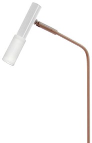 Luminária De Chão Flash 24X12X115Cm Tubo Ponteira Acrílico Metal Alumí... (GRAFITE / COBRE BRILHO)
