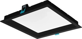 Plafon Led Embutir Preto Quadrado 22W 1550Lm 120 4000K Deep