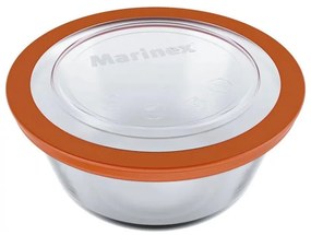 Tigela Redonda Com Tampa Plástica Marinex Pratica 1,2L