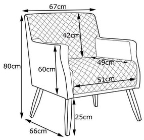 Kit 2 Poltronas Decorativa Nagoya Pés Madeira PU Sintético Preto G15 - Gran Belo