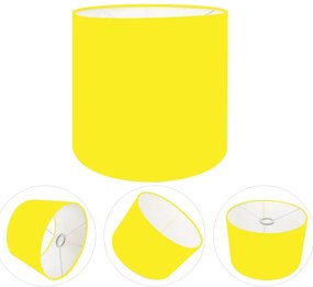 Cúpula Abajur Cilíndrica Cp-8010 Ø25x25cm Amarelo