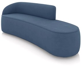 Sofá 4 Lugares Orgânico 220 cm Morgan Suede - Verde - Azul Marinho