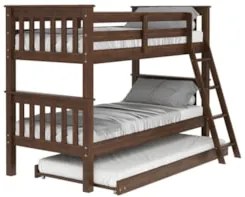 Treliche Solteiro Juvenil com Escada Móvel Joy Z40 Castanho Acetinado