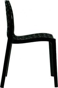 Cadeira Gruvyer Sala de Jantar Preto R02 - D'Rossi