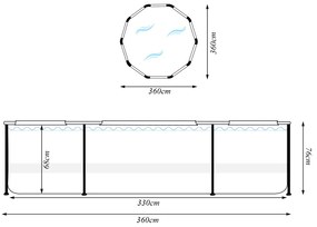 Piscina Acquablue Metal PVC Kit Reparação 6800 Litros Azul G31 - Importway