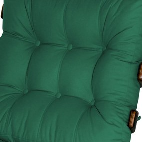 Kit 2 Poltronas Costela Com 2 Puff Costela Suede Verde