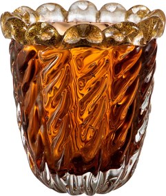 Vaso Murano Dubai IV PP Detalhe Ouro Garnet