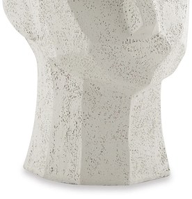 Escultura Decorativa "Rosto" Em Poliresina Off White 17,5x13 Cm  - D'Rossi